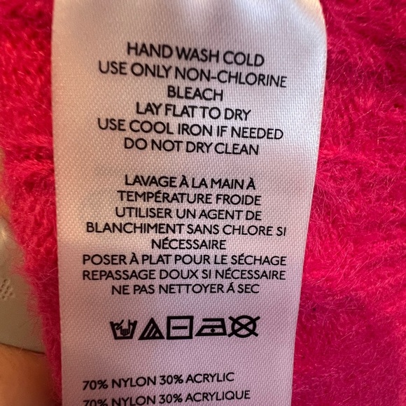 NWT new small Anthropologie flat white turtleneck sweater dress tunic pink - Picture 9 of 17